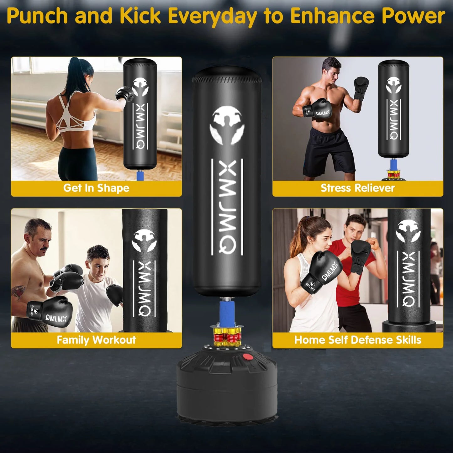 Freestanding Punching Bag Set
